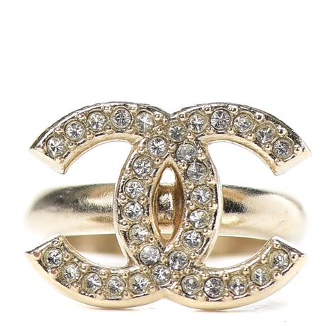 chanel cc crystal ring|chanel ring vintage.